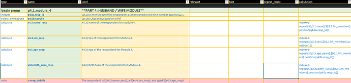 Indexed-repeat position specification