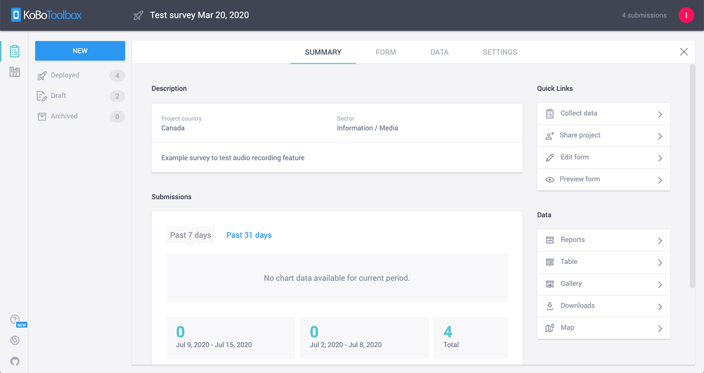General Feedback on the KoBo Toolbox User Interface Usability