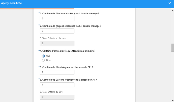Saisie des données 2