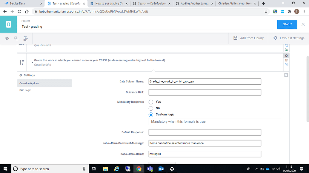 What is a custom logic? - Form Building - KoboToolbox Community Forum