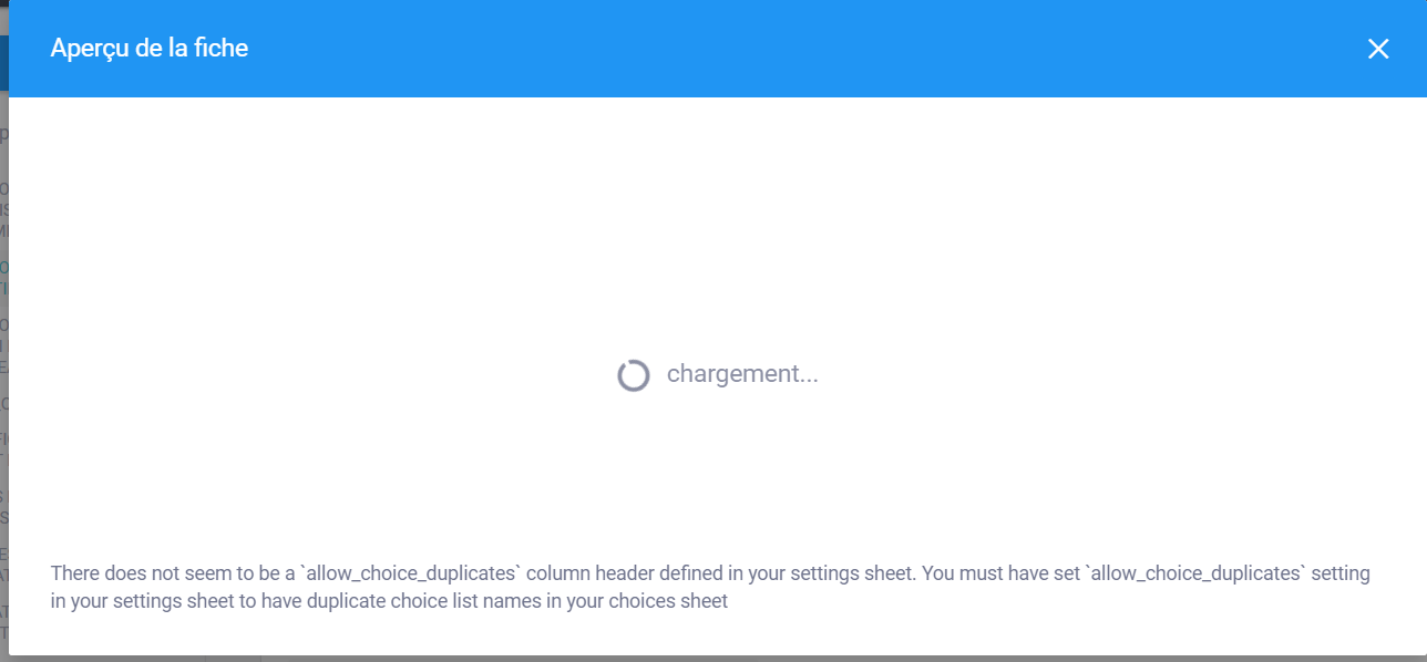 Allow Choice Duplicate Error Message While Previewing Form Building Kobotoolbox Community Forum Allow Choice Duplicate Error Message While Previewing Form Building Kobotoolbox Community Forum